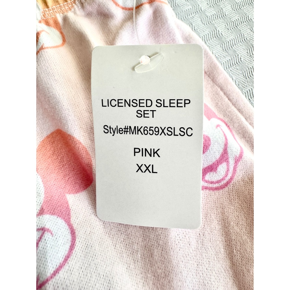Disney Mickey Minnie Mouse Rainbow Ombre Pink Pajamas Set XXL MK659XSLSC NWT - Picture 8 of 14